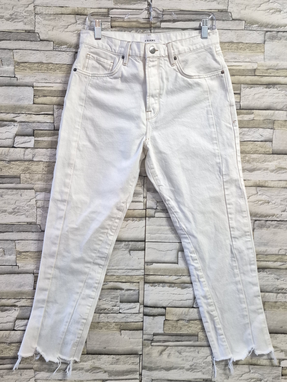​FRAME Le Original Jeans Women's Size 28 Vintage White Casual Minimalist Neutral